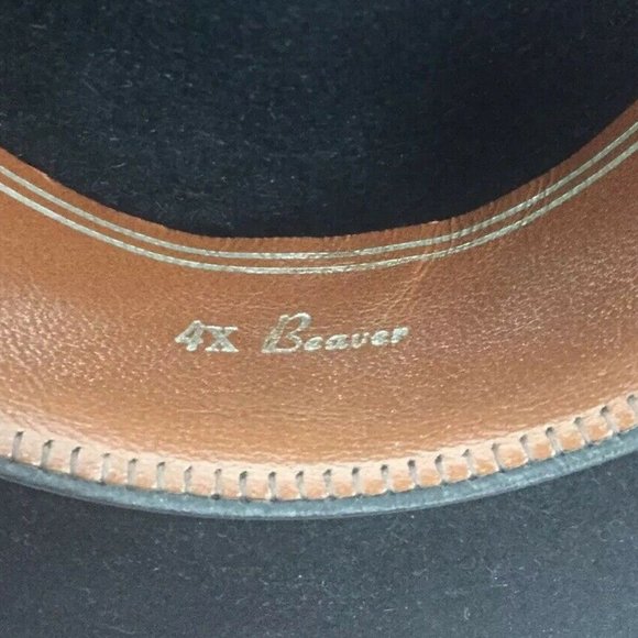 WRANGLER | Lambskin Mens Cowboy Western Hat Black - Picture 7 of 8